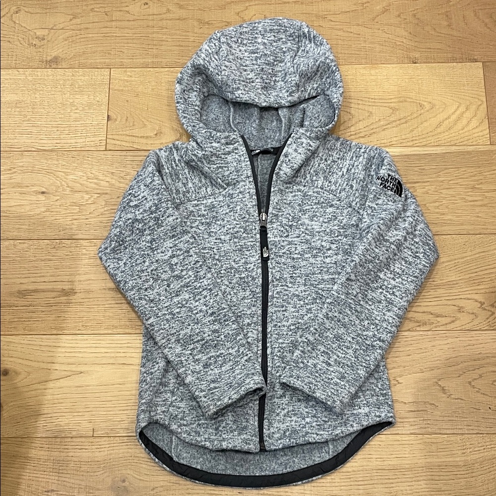 Gray The North Face Kids Zip Up Hoodie